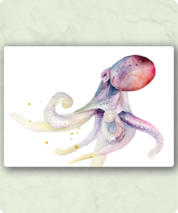 Organic Postcard - Watercolour Octopus