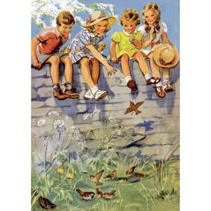 Postcard | Feeding the Birds (1940s)