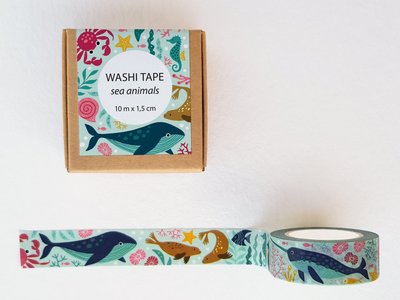 Washi Tape Sea Animals by Heleen van den Thillart