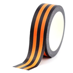 Halloween Washi Masking Tape | Orange Black Stripes