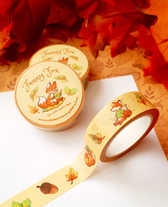 Funny Fox Washi Tape - by Dreamchaserart