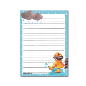 A5 Racoon Notepad - Double Sided