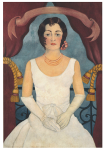 Postcard Frida Kahlo - Portrait of a lday in white