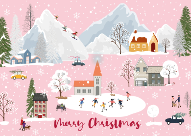 Postcard | Merry Christmas (winter landscape)