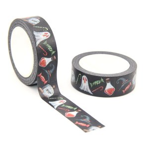 Halloween Washi Masking Tape | Black with Halloween items