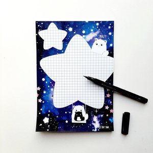 A5 Galaxy Stars Notepad - by TinyTami