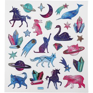 Seal Sticker with Silver Foil | Galaxy Animals