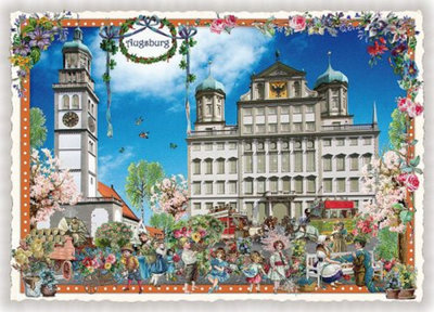 PK 850 Tausendschön Postcard | Augsburg, Rathausplatz