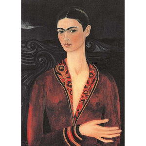 Postcard Frida Kahlo - Self Portrait in a Velvet Dress