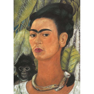 Postcard Frida Kahlo - Self Portrait with Monkey, 1938