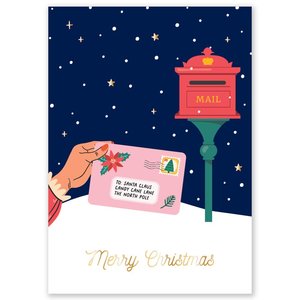 Mail for Santa Postcard + Envelope by LittleLeftyLou