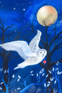 Postcard Snowy Owl - by Bianca Nikerk