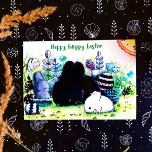 Postcard Happy Hoppy Easter by TinyTami