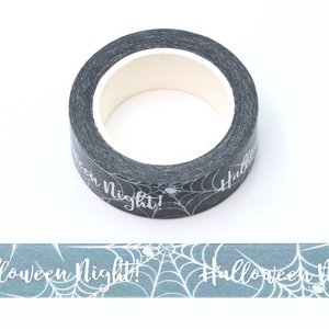 Washi Tape | Halloween Night Spiderwebs  - with Silver Foil 