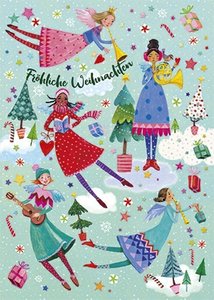 Mila Marquis Postcard | Fröhliche Weihnachten (Angels)