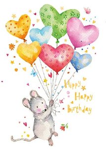 Carola Pabst Postcard | Happy Birthday (Mouse)
