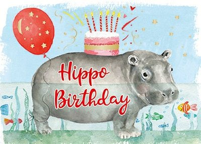 Carola Pabst Postcard | Hippo Birthday