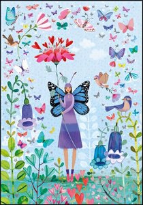 Mila Marquis Doppelkarten | Frau mit Blüte