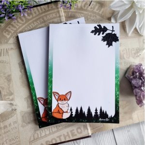 Forest Fox A6 Notepad - by Autumn Hex