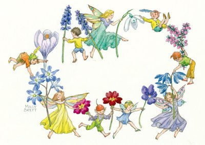 Postcard Molly Brett | Ring Of Fairies, Elves And Flowers