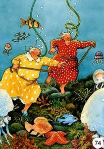 Inge Look Nr. 74 Postkarte | Old Ladies Aunties 