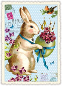 PK 990 Tausendschön Postcard | Rabbit with flowers