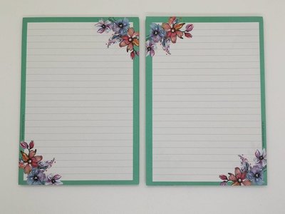 A5 Notepad Flowers - by StationeryParlor