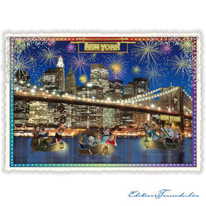 PK 1008 Tausendschön Postcard | USA - New York - Brooklyn Bridge
