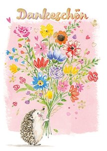 Carola Pabst Postcard | Dankeschön (Hedgehog)