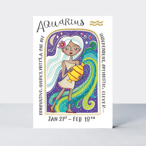 Rachel Ellen Designs Cards - Zodiac - Aquarius