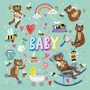Mila Marquis Postcard | Baby  (Bears and Bees)