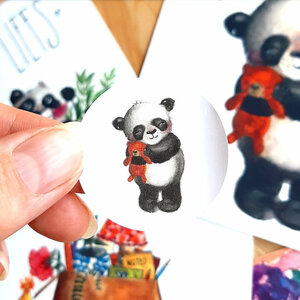 4x Sticker Panda by RomyIllustrations