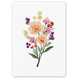 Postcard Flower Bouquet Pink/Purple by LittleLeftyLou 