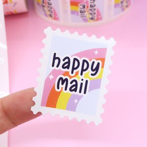 5 x Happy Mail Stamp Stickers
