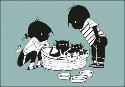 Fiep Westendorp Postcards | Jip en Janneke met katjes