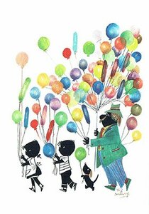 Fiep Westendorp Postcards | Jip en Janneke met ballonnen