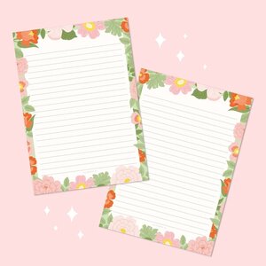 A5 Flowers Notepad - Double Sided by muchable x nienke_swapt