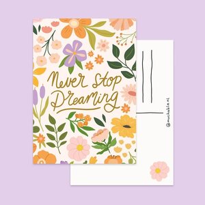 Never stop dreaming Postcard by Muchable