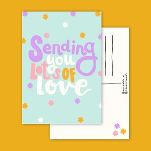 sending you lots of love Postcard by Muchable