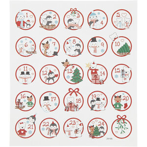 Seal Sticker with Glitter Foil | Christmas polar fun 1-24