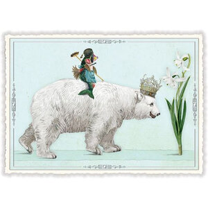 PK 994 Tausendschön Postcard | Polar Bear and Fisch