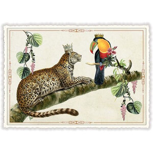 PK 996 Tausendschön Postcard | Leopard and Toucan