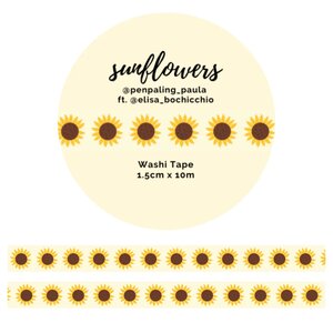 Washi Tape Sunflowers by Penpaling Paula