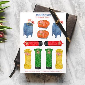 Mailboxes Sticker Sheet by Penpaling Paula
