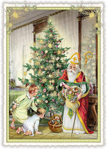 PK 1046 Tausendschön Postcard | Santa brings gifts