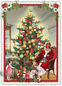 PK 1047 Tausendschön Postcard | Santa is in the room