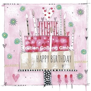Kerstin Heß Postcard | Happy Birthday (Cake)