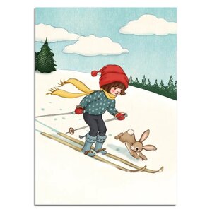 Postcard Belle and Boo | Ski with me