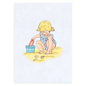 Postcard Belle and Boo | Collecting Shells