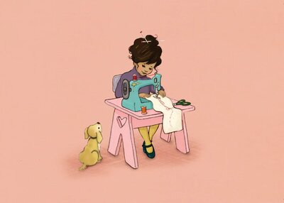 Postcard Belle and Boo | The Sewing Table